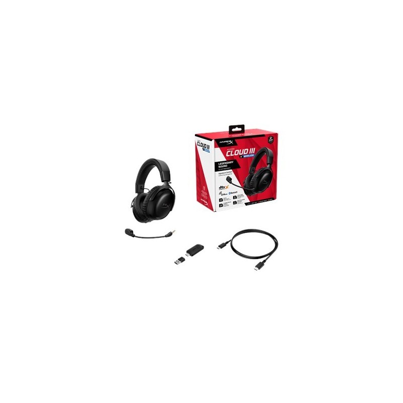 HyperX Cloud III S Casque Gamer sans fil - Noir