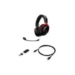 HyperX Cloud III S Casque Gamer sans fil - Noir et rouge