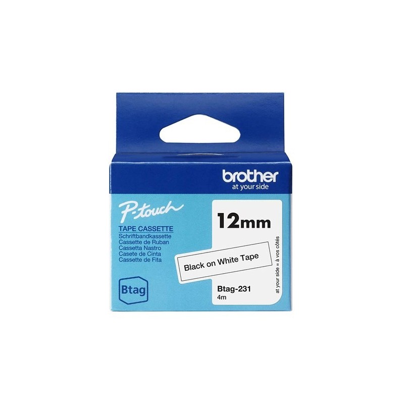 NEW BROTHER 12MM BTAG231 NOIR SUR BLANC