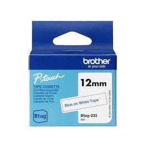 NEW BROTHER 12MM BTAG233 BLEU SUR BLANC