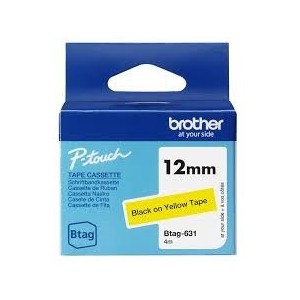 NEW BROTHER 12MM BTAGF631 NOIR SUR JAUNE
