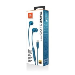 NEW JBL Tune 310C Wired in-Ear Type C Earphones Bleu