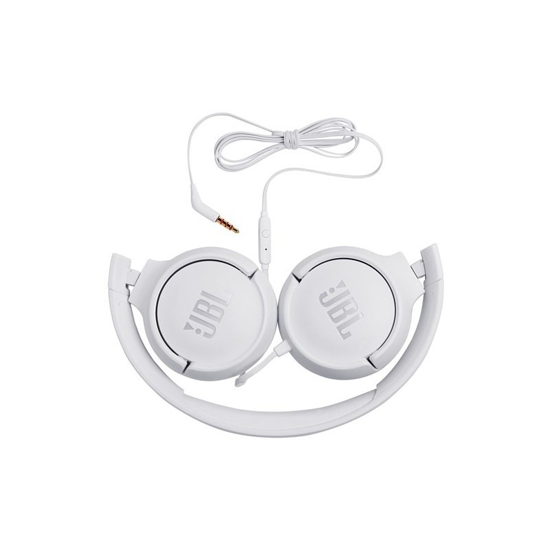 NEW JBL Tune 500 On-ear Foldable wired Headset White