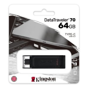 NEW Kingston DataTraveler 70 Clé USB 64G TYPE -C+2,80 TCP
