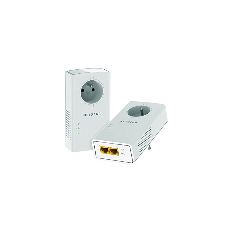 PACK 2 ADAPTATEURS CPL2000 AVEC PRISE 2 PORTS GIGABIT ETHERNET