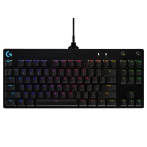 PROMO Logitech Clavier de jeu mécanique G Pro format compact TKL interrupteurs mécaniques tactiles (switches GX Blue) rétro-écla