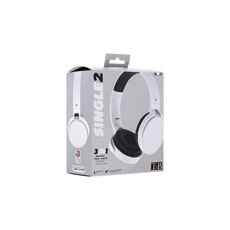 SINGLE 2 - Casque sans fil Bluetooth 5.0 BLANC