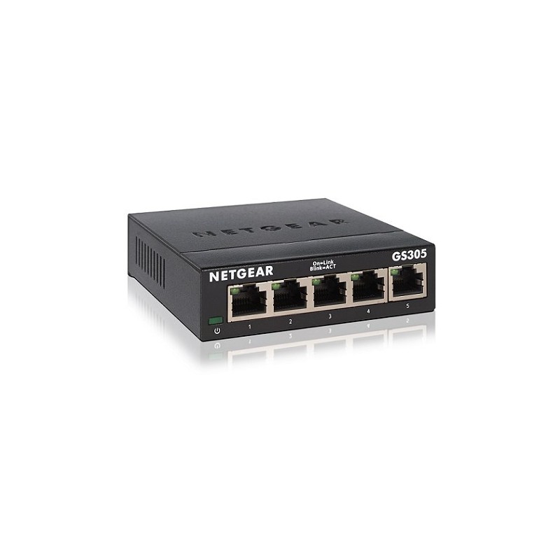 SWITCH NON MANAGEABLE 5 PORTS 10/100/1000 RJ45 METAL