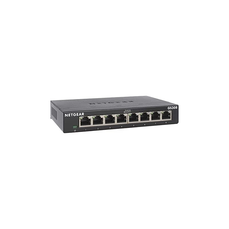 SWITCH NON MANAGEABLE 8 PORTS 10/100/1000 RJ45 METAL