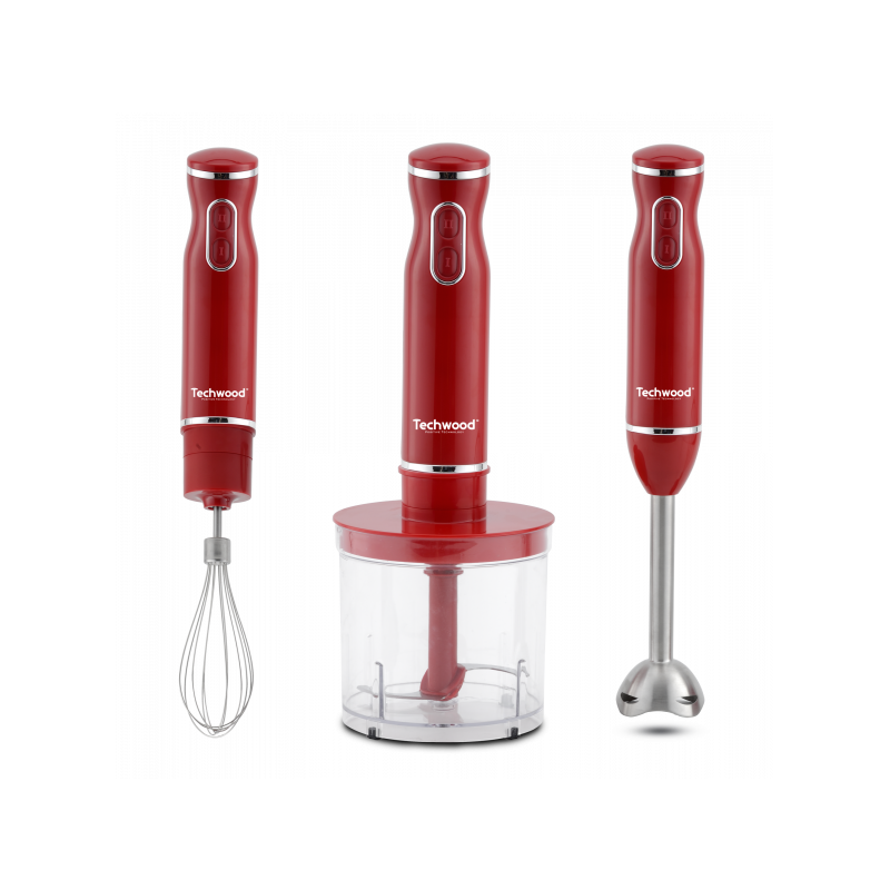 TECHWOOD MIXEUR PLONGEANT 3 EN 1 ROUGE | BECHNARAMA