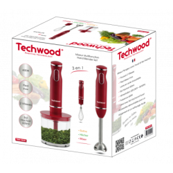 TECHWOOD MIXEUR PLONGEANT 3 EN 1 ROUGE | BECHNARAMA