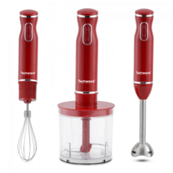 TECHWOOD MIXEUR PLONGEANT 3 EN 1 ROUGE | BECHNARAMA