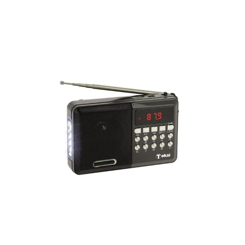 TOKAI - Radio portable FM MP3 gris - Réf. RADRP125GTOK
