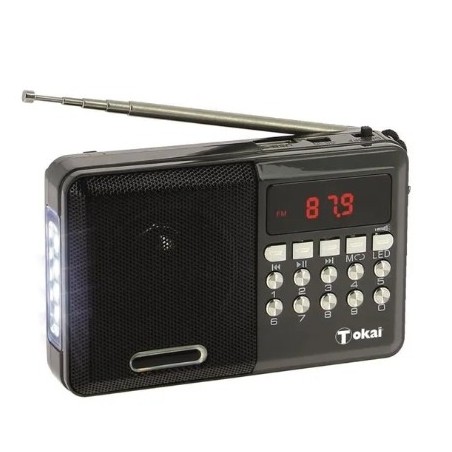 TOKAI - Radio portable FM MP3 gris - Réf. RADRP125GTOK