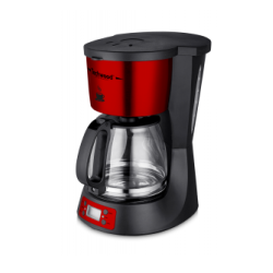 TECHWOOD Cafetiére Programmable 12 T iNOX ROUGE | BECHNARAMA