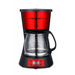 TECHWOOD Cafetiére Programmable 12 T iNOX ROUGE | BECHNARAMA