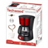 TECHWOOD Cafetiére Programmable 12 T iNOX ROUGE | BECHNARAMA