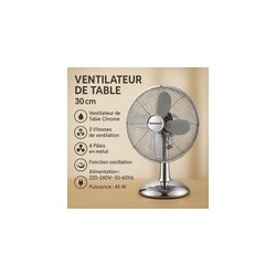 TECHWOOD Ventilateur de table Inox | BECHNARAMA