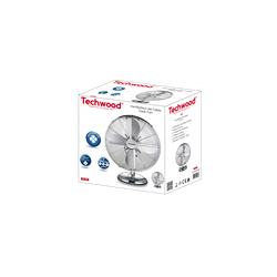 TECHWOOD Ventilateur de table Inox | BECHNARAMA