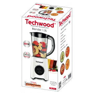 TECHWOOD Blender 1.5L blanc noir | BECHNARAMA