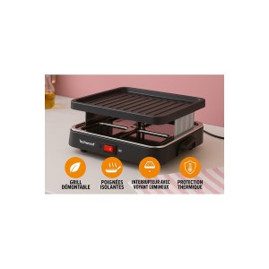 Techwood TRA-46 raclette 4 personne(s) 600 W Noir | BECHNARAMA