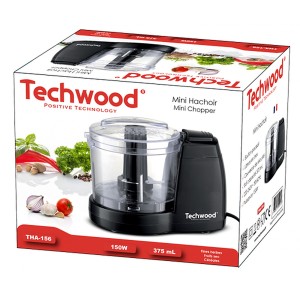 Techwood THA-156 hachoir électrique 0,375 L 150 W Noir, Tran | BECHNAR
