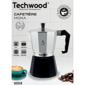 TECHWOOD Cafetiére moka - 9 tasses | BECHNARAMA