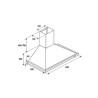 Hotte décorative murale Brandt AD1006B 60 cm 604 m³/h noir