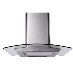 Hotte décorative Kryster KH90DECO3 90 cm 550 m³/h inox/verre