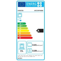Four encastrable Kryster KFE73PYR4BK 73L multifonction pyrolyse noir