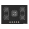 Plaque de cuisson gaz Kryster KVERG5WF 5 feux 70 cm verre noir
