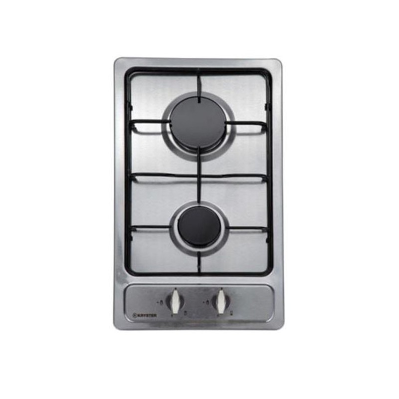 Domino gaz Kryster KDOM48X9 2 feux 30 cm inox