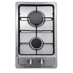 Domino gaz Kryster KDOM48X9 2 feux 30 cm inox