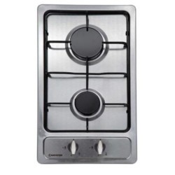 Domino gaz Kryster KDOM48X9 2 feux 30 cm inox