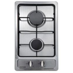 Domino gaz Kryster KDOM48X9 2 feux 30 cm inox