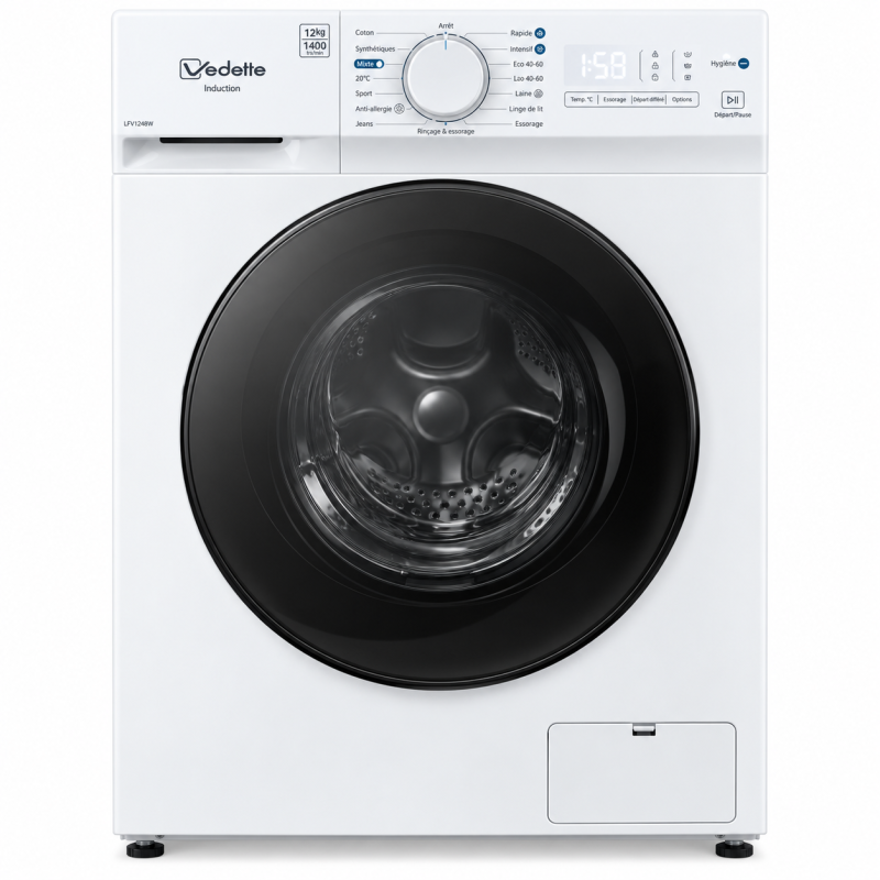 Lave-linge frontal Vedette LFVQ324W 12 kg 1400 tr/min