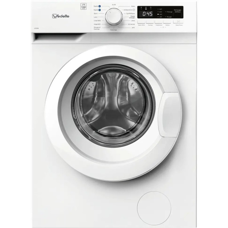 Lave-linge frontal Vedette LFV372W 7 kg 1200 tr/min vapeur