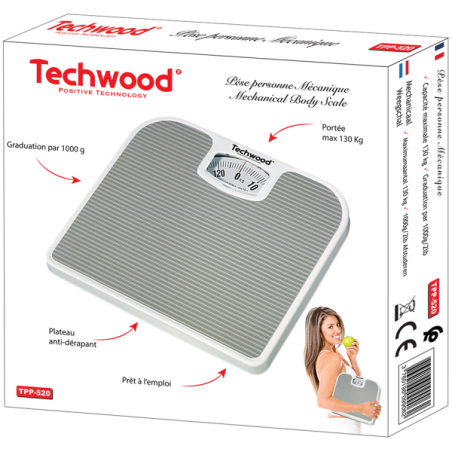 TECHWOOD pèse personne mécanique | BECHNARAMA