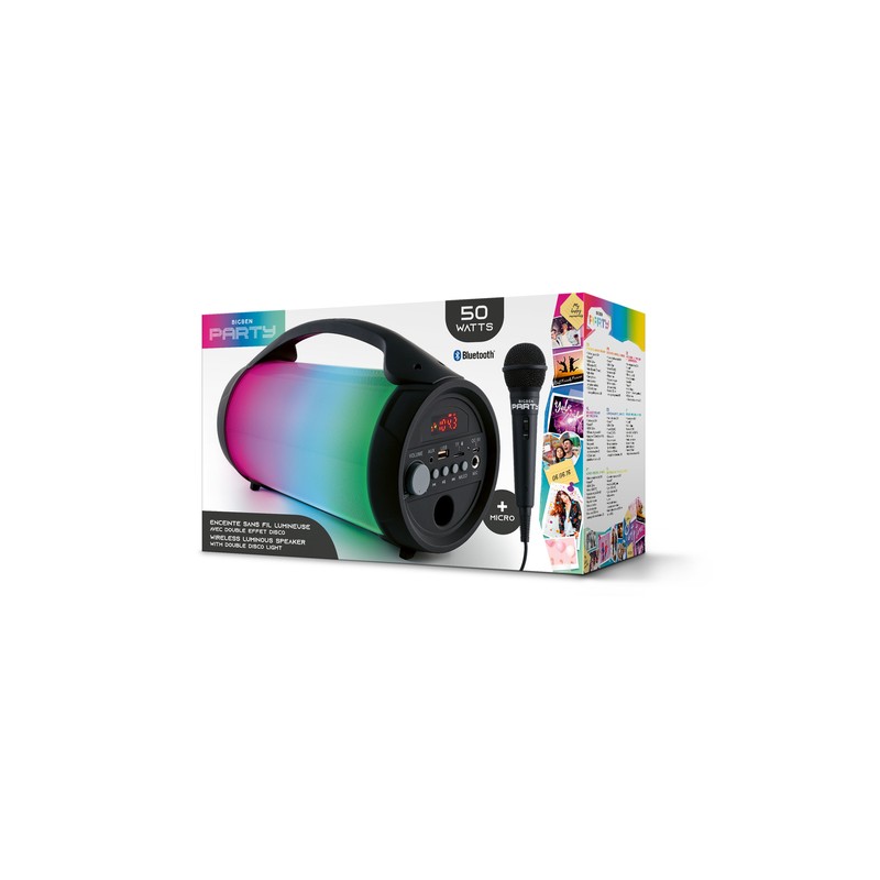 Bigben Interactive PARTYBTLITE haut-parleur portable et de fête Noir 50 W