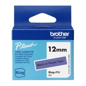 BROTHER 12MM BTAGF31 NOIR SUR VIOLET
