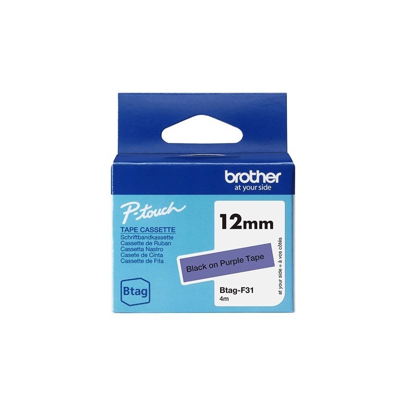 BROTHER 12MM BTAGF31 NOIR SUR VIOLET