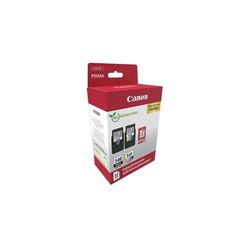 Canon PG-540/CL-541 Photo Paper Value Pack - Pack noir/couleur