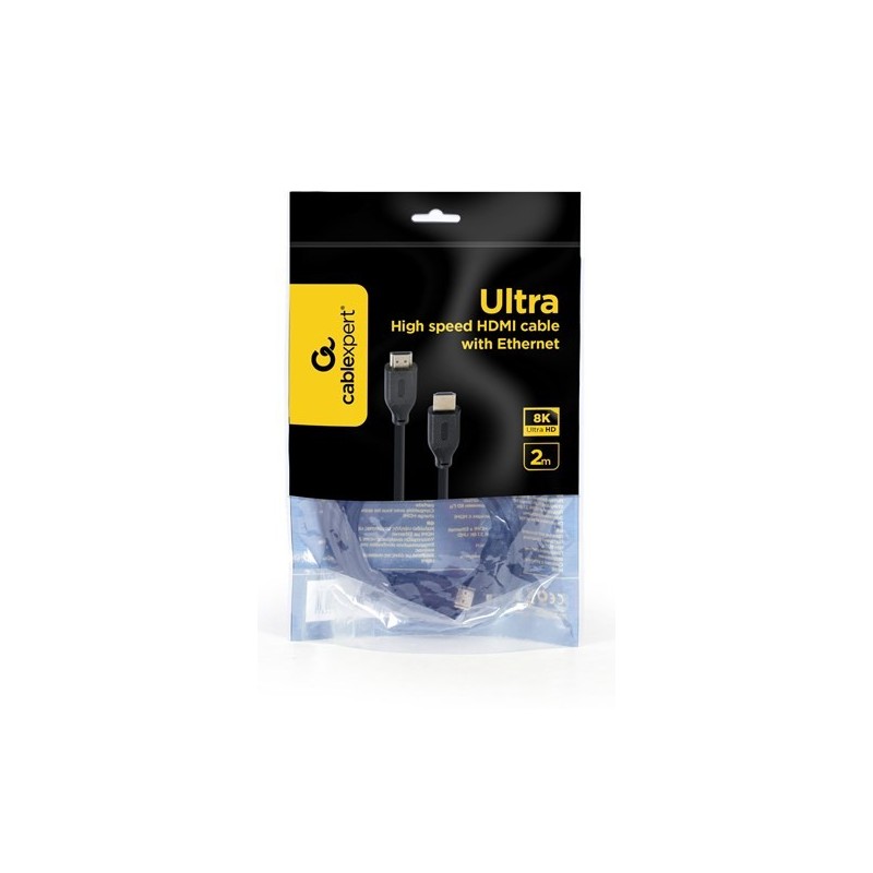 Cordon HDMI 2.1-8K- Type A Mâle/Mâle 2M sachet brochable