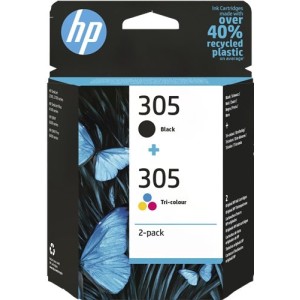 HP 305 - Dual Pack - Cartouche Noire  3-couleurs (MC24)