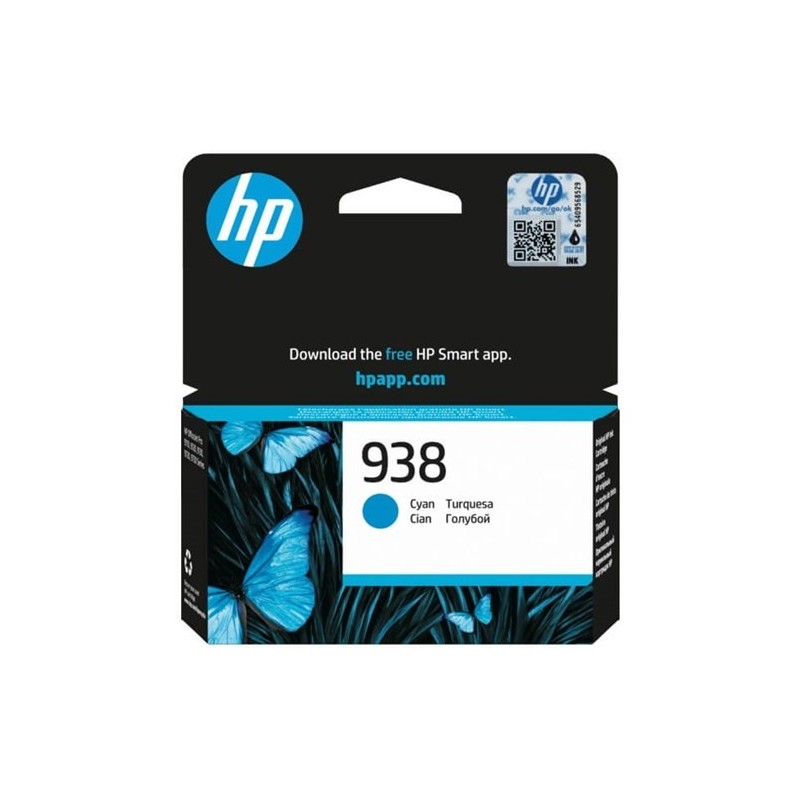 HP 938 Cartouche Encre Authentique Cyan - 800 pages